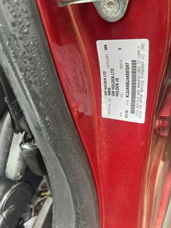 2010 Holden Cruze — Petrol