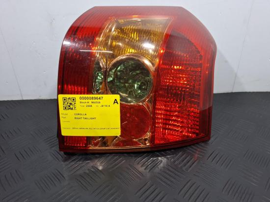 2006 Toyota Corolla — Right Taillight