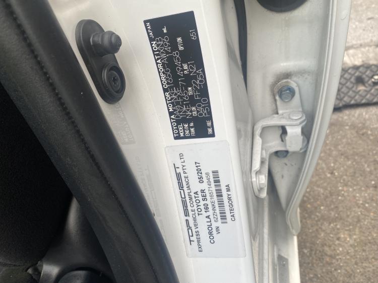 2017 Toyota Corolla — NKE165 Auto Hybrid