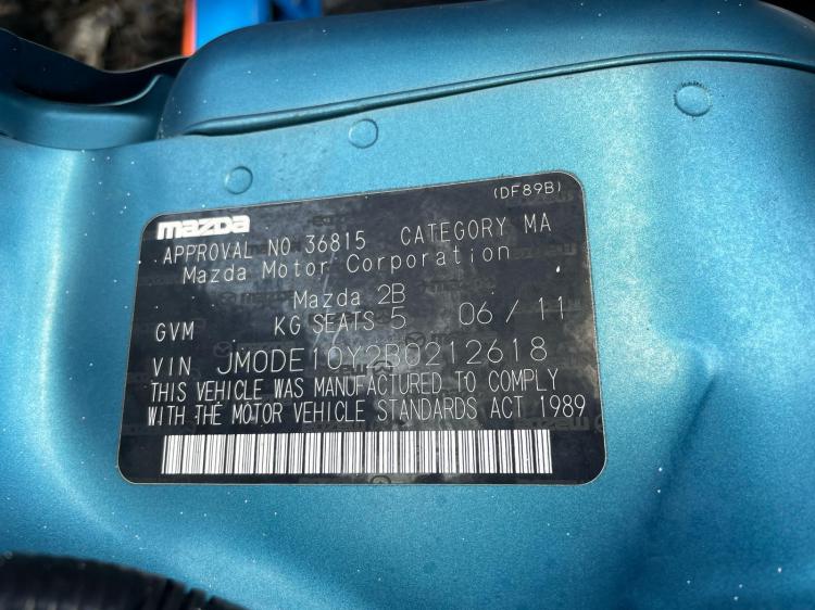 2011 Mazda 2 — Manual Petrol