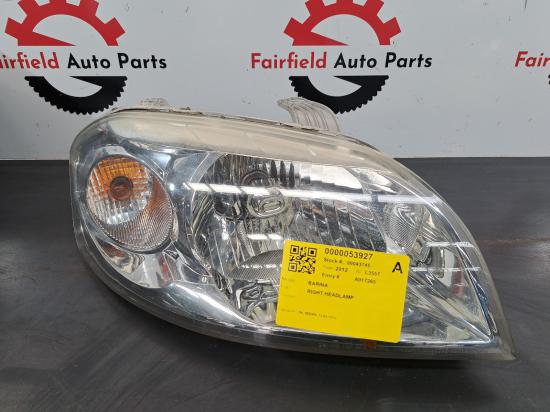 2012 Holden Barina — Right Headlamp