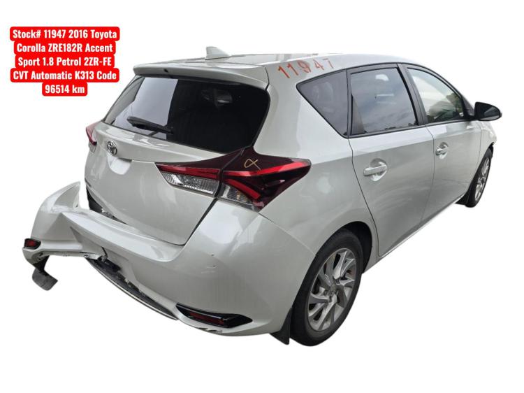 2016 Toyota Corolla — ZRE182R ASCENT SPORT Auto Petrol